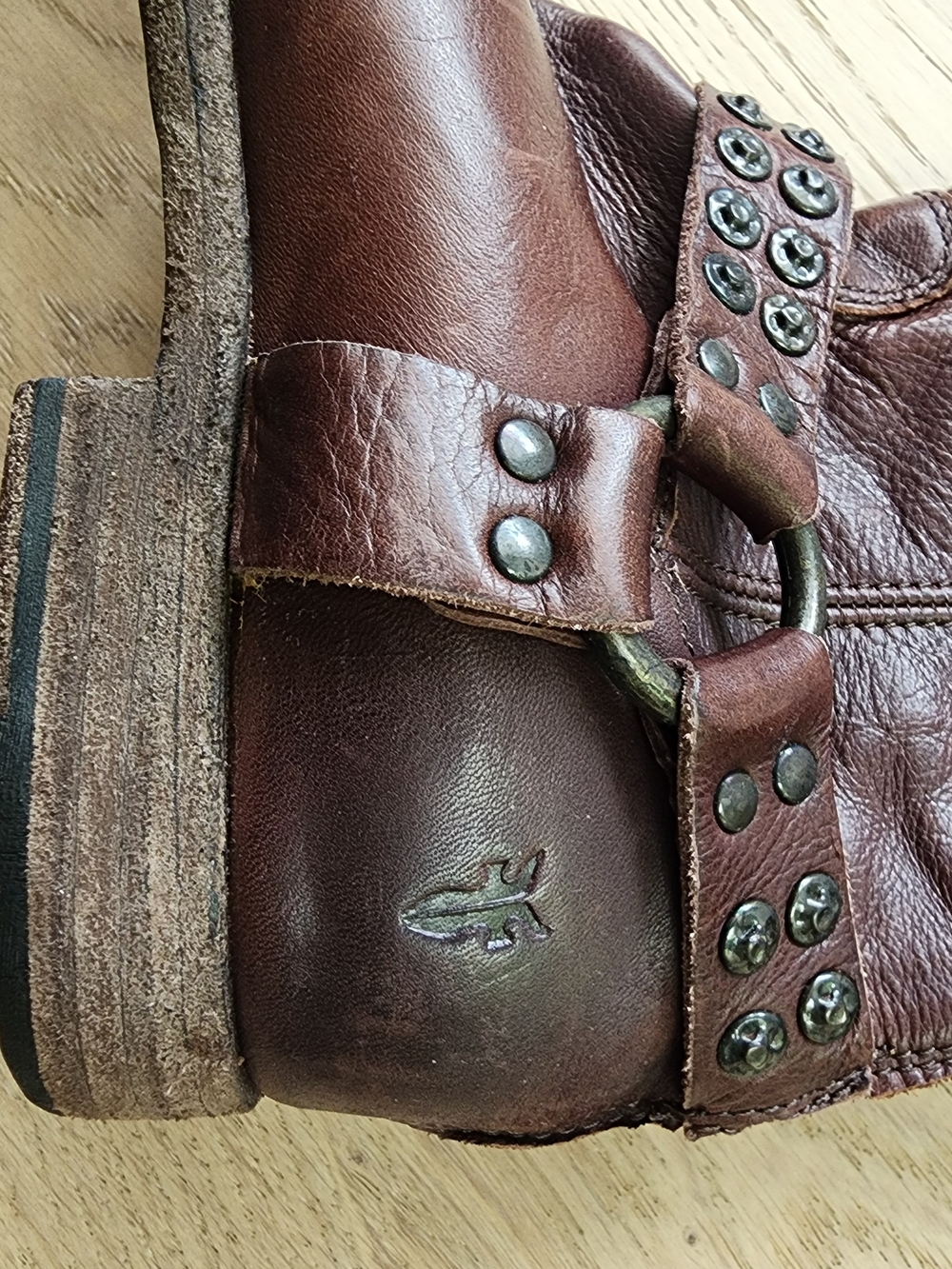 Frye Womens Phillip Tall Studded Harness Size 9